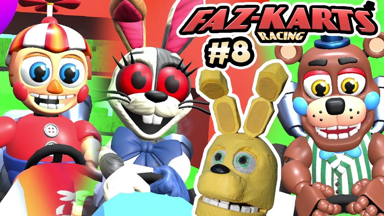 CARRERAS con NUEVOS ANIMATRÓNICOS vs. ROGELIO | Faz-Karts Racing #8