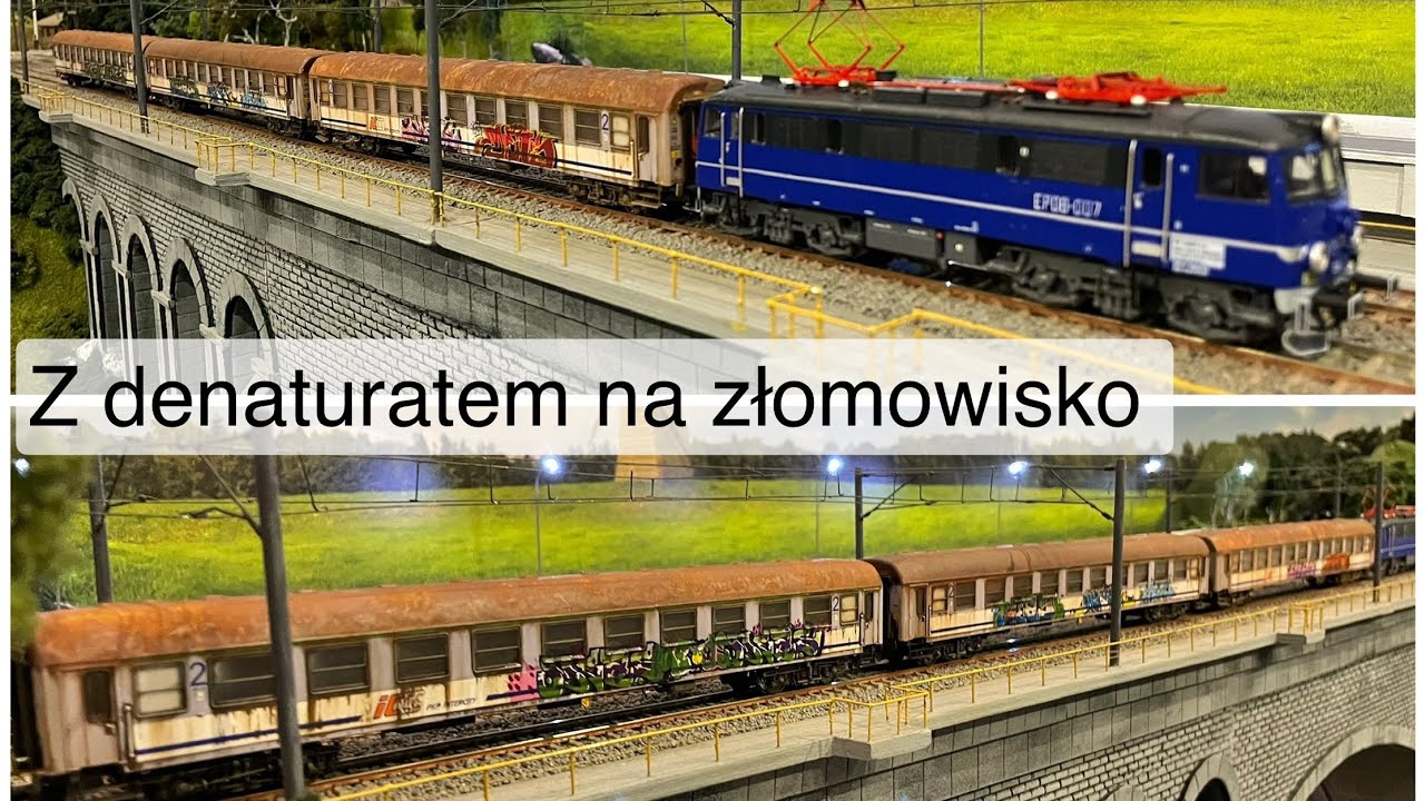Na makiecie #H0: Z denaturatem na złomowisko wagony #PKPInterCity w drodze na kasacje w skali H0.