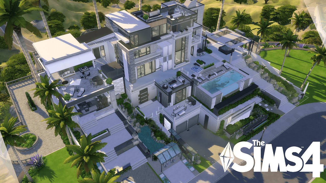 MODERN MANSION ¦ Sims 4 Stop Motion Speed Build ¦ NO CC
