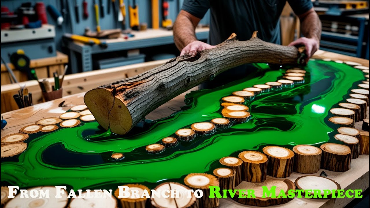 The Art of Upcycling: Crafting a River Green Table with Epoxy Resin