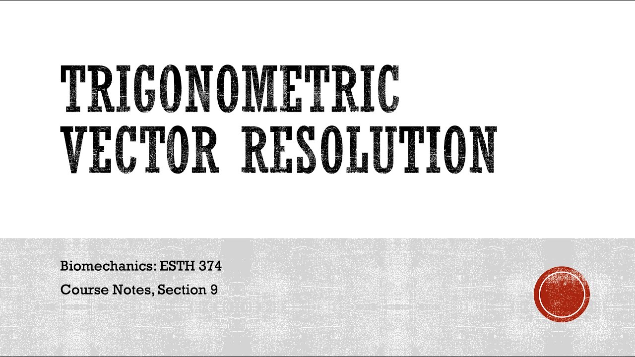 Trigonometric Vector Resolution - Biomechanics