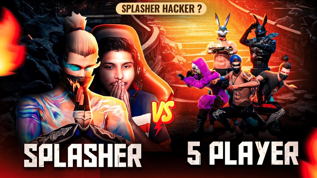 1VS5 USING CHEAT🤡❓|| NG SPLASHER 1VS5 - GARENA FREE FIRE