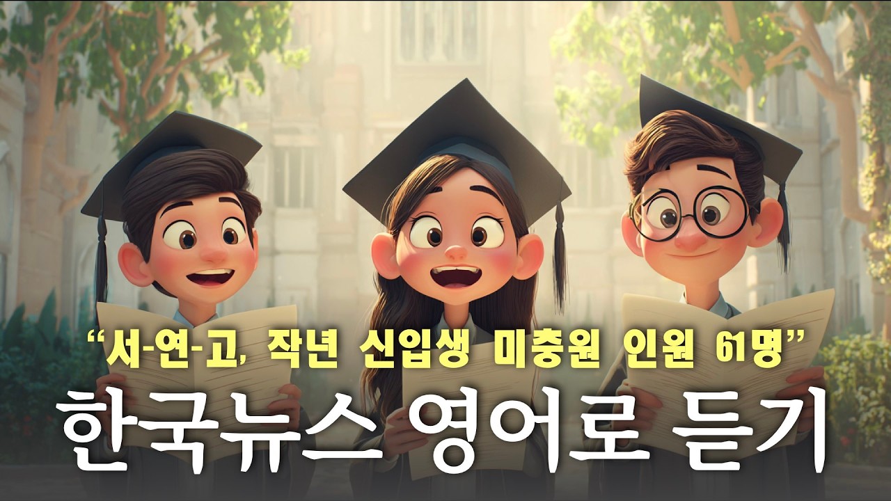 [영어 뉴스 라디오] 잘나가는 서-연-고, 신입생 미충원 61명