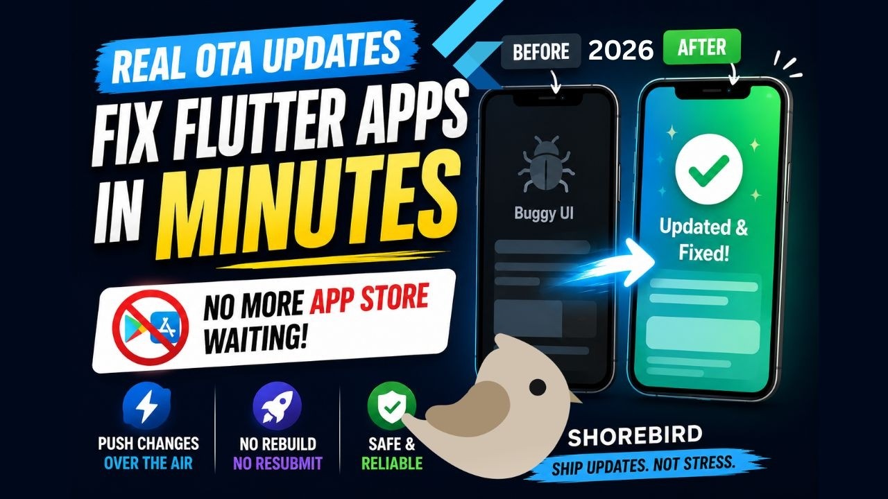 Shorebird 2026 | Мгновенное обновление Flutter-приложений! | OTA | Больше никаких ожиданий в App ...