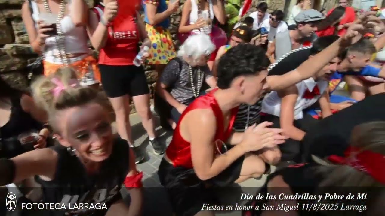 Fiestas en honor a San Miguel. Día de las Cuadrillas y Pobre de Mi 11/8/2025 #Larraga