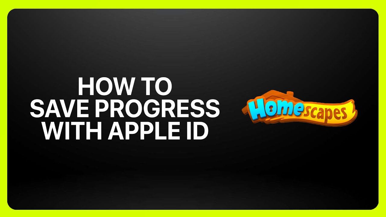 How To Save Progress With Apple ID In Homescapes ! Tutorial