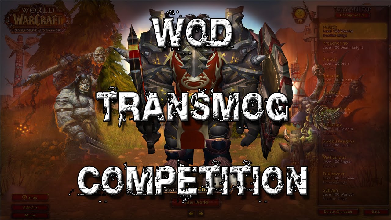 Warlords of Draenor Transmog Competition