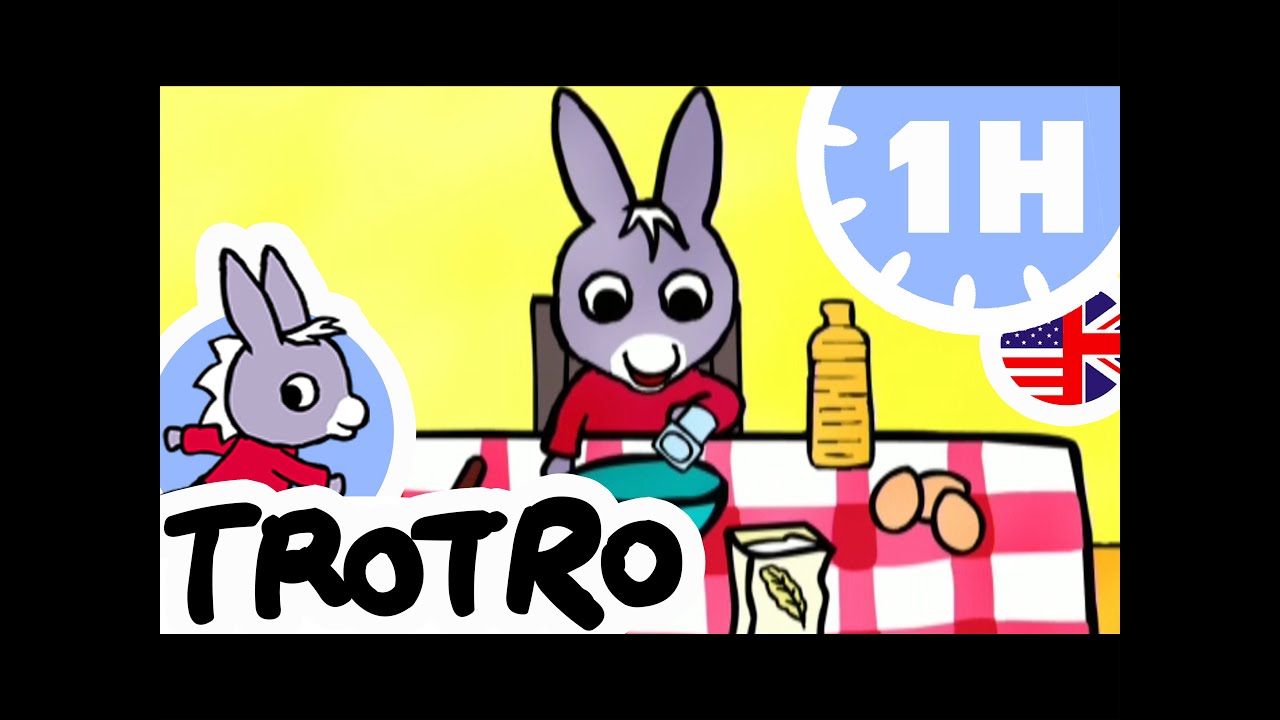 TROTRO ENGLISH - 🌞1 hour🌙 - Compilation #01 - Trotro the cook