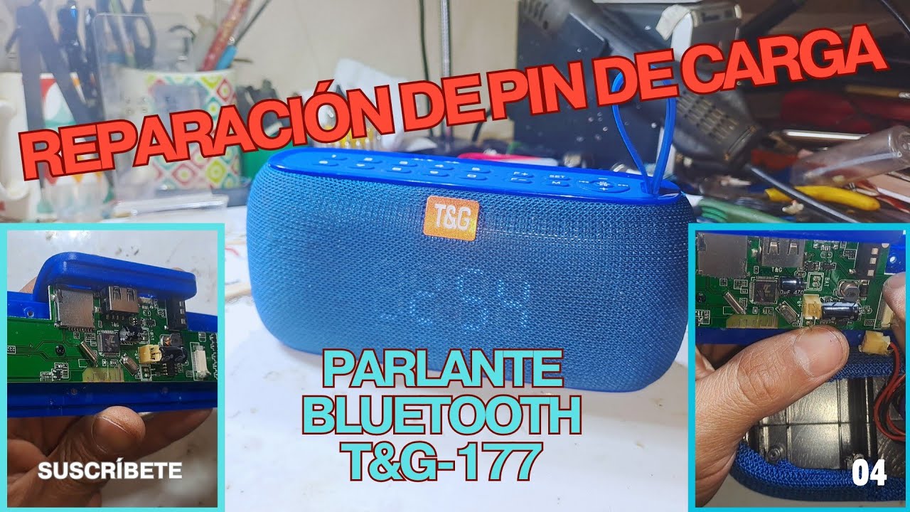 Reparaci&oacute;n de pin de carga parlante Bluetooth T&G-177 🔈🔉🔊😎🫡