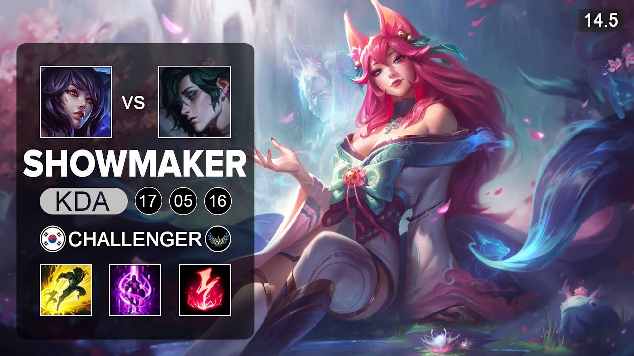 Showmaker Ahri vs Hwei Mid - KR Challenger - Patch 14.5 Season 14
