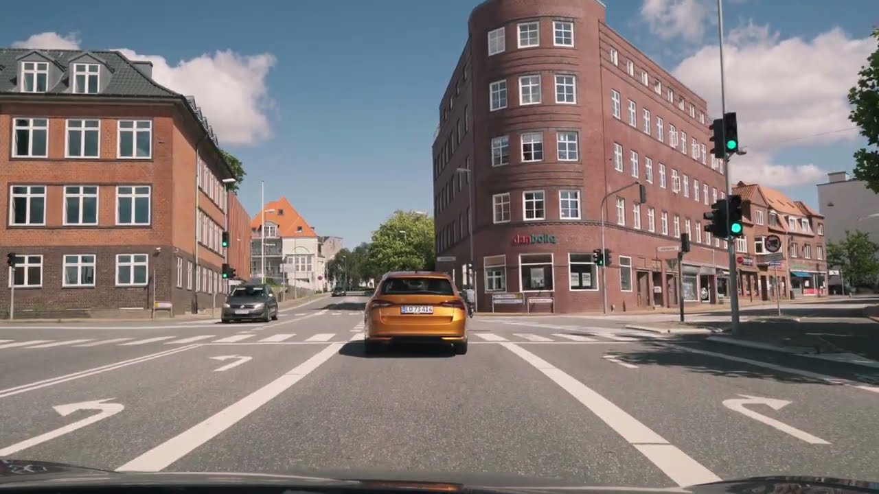 Drive in Denmark. Gråsten to Sønderborg and further on to Augustenborg. Margueritrute.