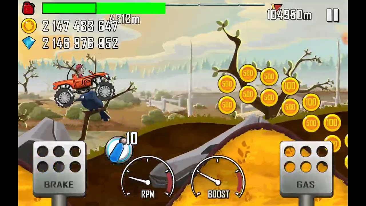 Hill Climb Racing : Monster Truck & Bogland 5788 m ( New World Record! )