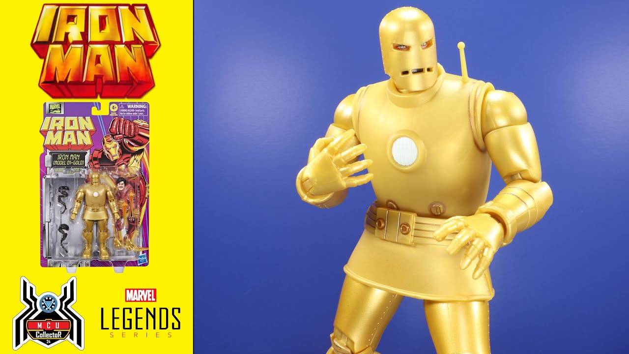 Marvel Legends Retro IRON MAN MODEL 01 GOLD Avengers First Appearance ToyBiz Card Wave Figure Review
