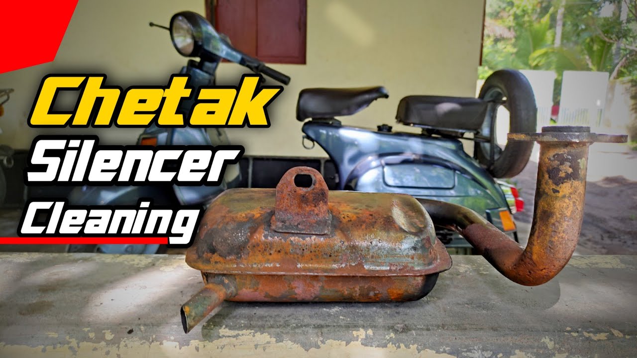 How to clean Chetak Silencer / Bajaj Chetak Silencer Cleaning / Silencer cleaning Malayalam