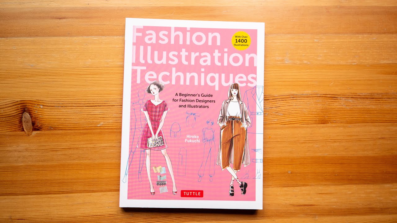 Fashion Illustration Techniques by Hiroko Fukuchi (book flip)
