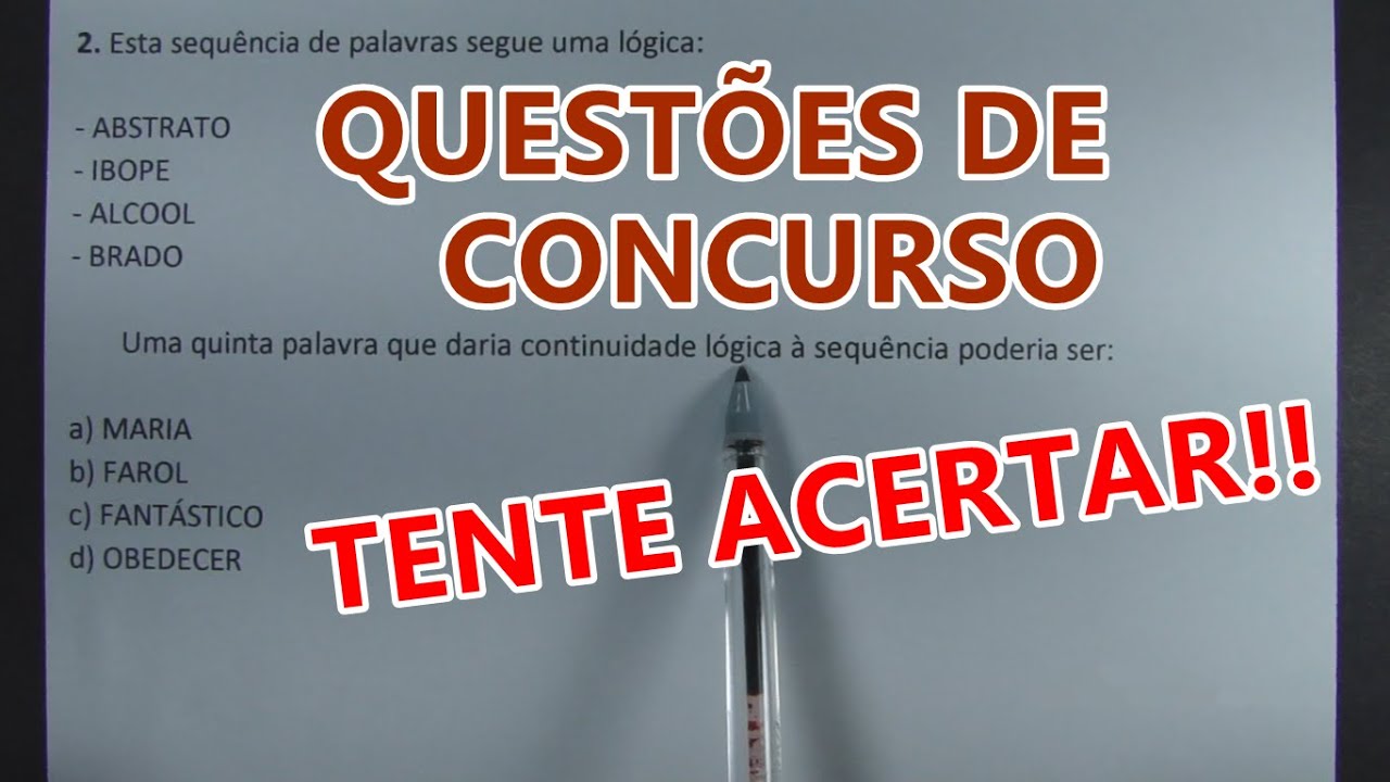 RACIOCÍNIO LÓGICO #83 - SÓ QUESTÕES DE CONCURSO!!!