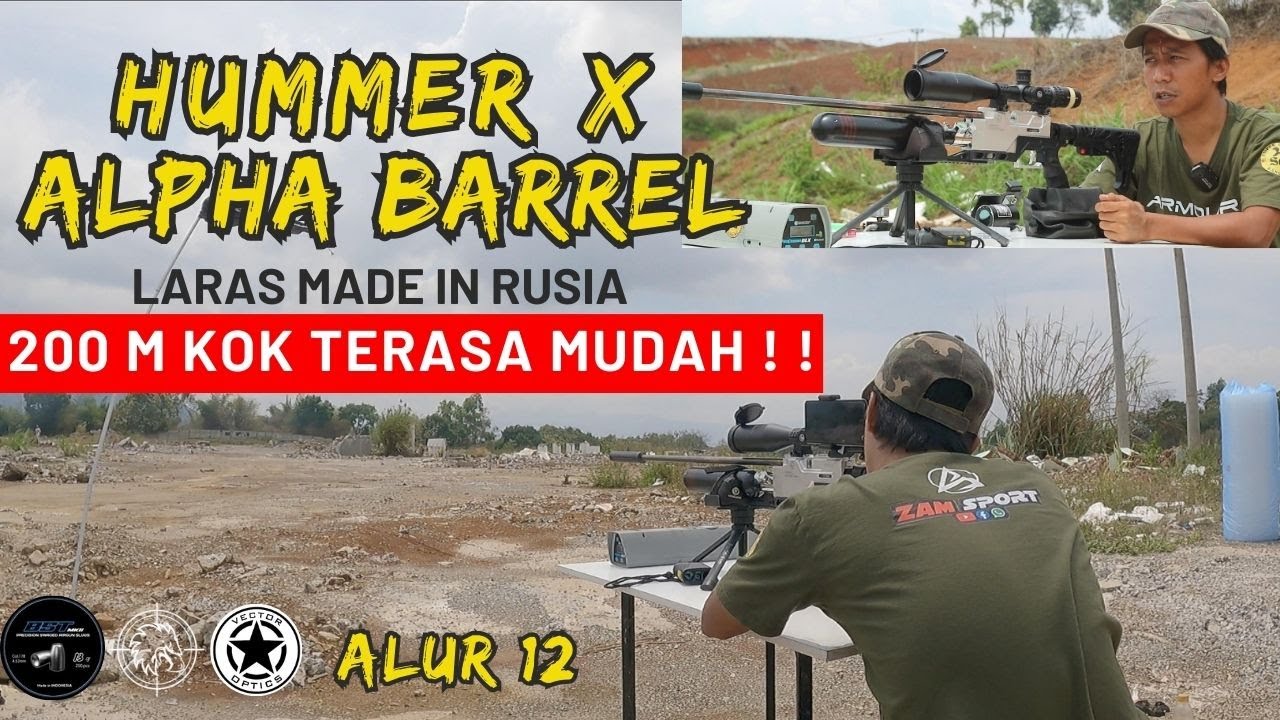 TES LARAS ALFA MADE IN RUSIA 200 meter - 100 meter | HUMMER X - BST MK2 16gr - 1106 FPS LUAR BIASA