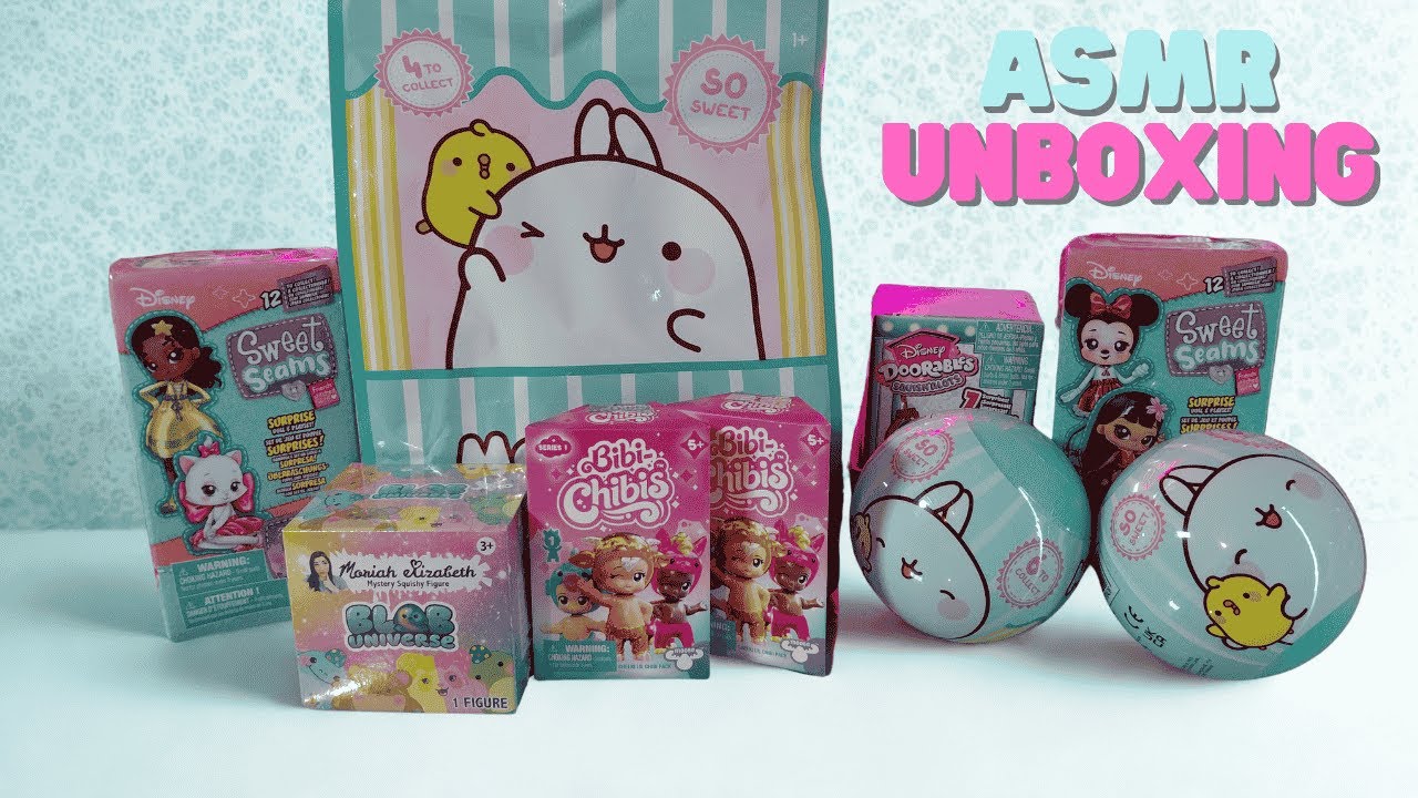 🎧 No Talking ASMR Unboxing  Molang, Disney, Chibi & Moriah Elizabeth 🎁✨