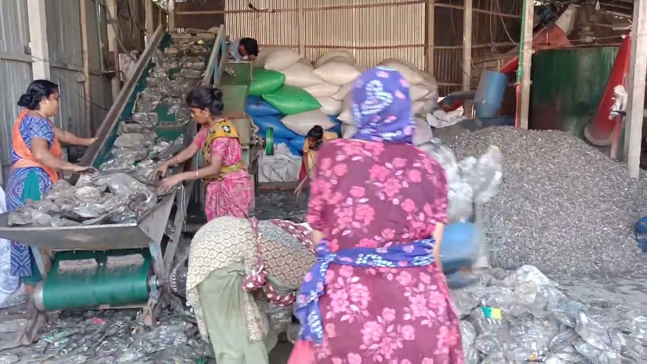 Pet bottle crushing।। plastic recycling business