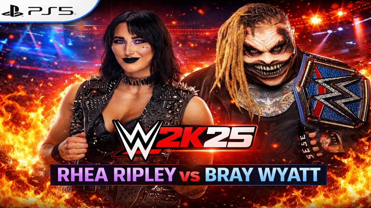 RHEA RIPLEY vs BRAY WYATT 🔥 WWE 2K25 PS5 – DEMONIC DREAM MATCH! 💀🔥4K60 @WWE #wwe #rhearipley