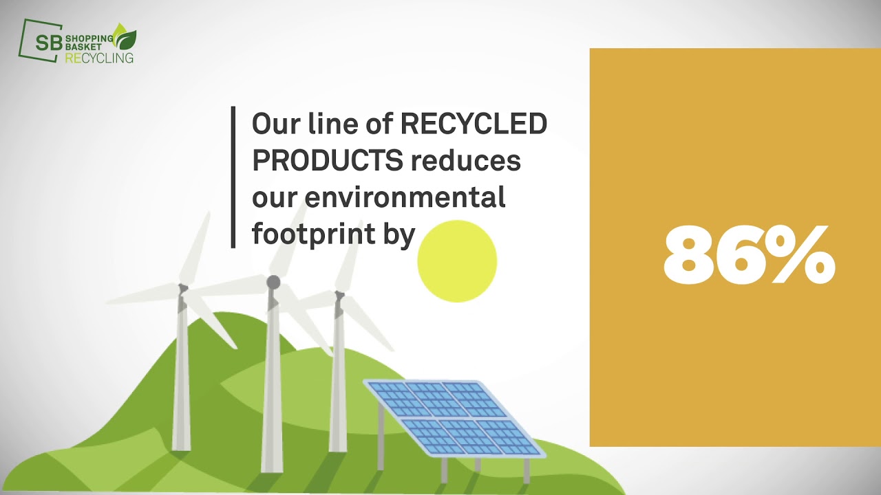 Recycled post-consumer baskets with plastic taken from the street - ZERO WASTE