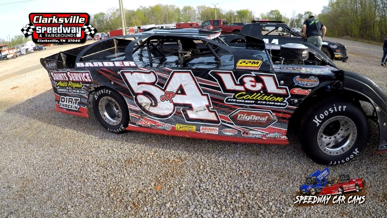 #54JR Larry Barber JR - Super Late Model - 4-28-18 Clarksville Speedway - In Car Camera
