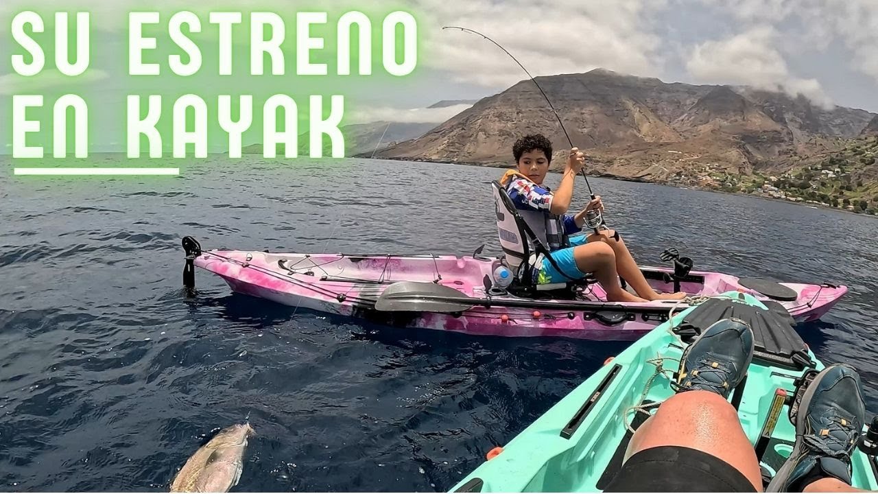 El estreno pescando en kayak de Luisito.
