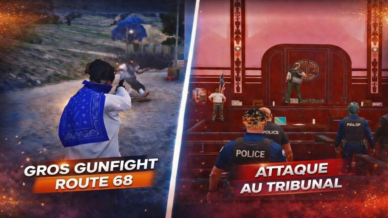 GUNFIGHT ROUTE 68 🔫 ATTAQUE AU PROCÈS 🧨 RIPOU DÉMASQUÉ 🚔 BEST OF FLASHBACK