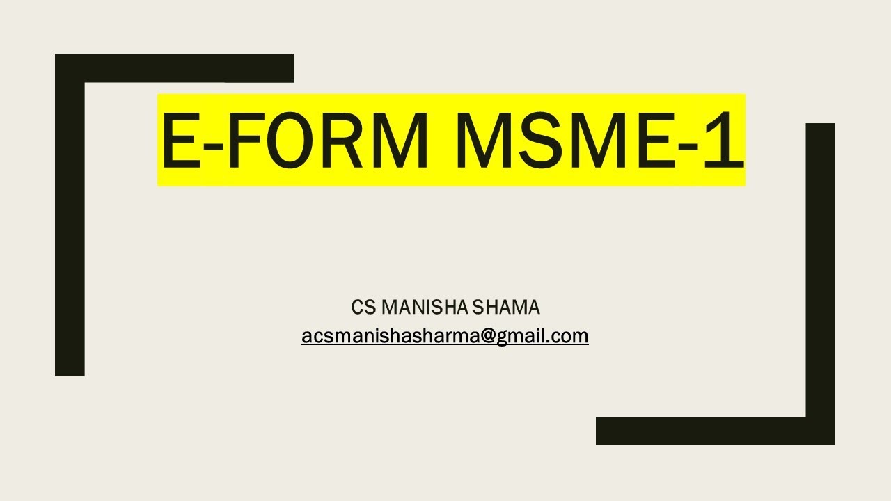 E-FORM MSME-1|| DUE DATE || ROC FILING