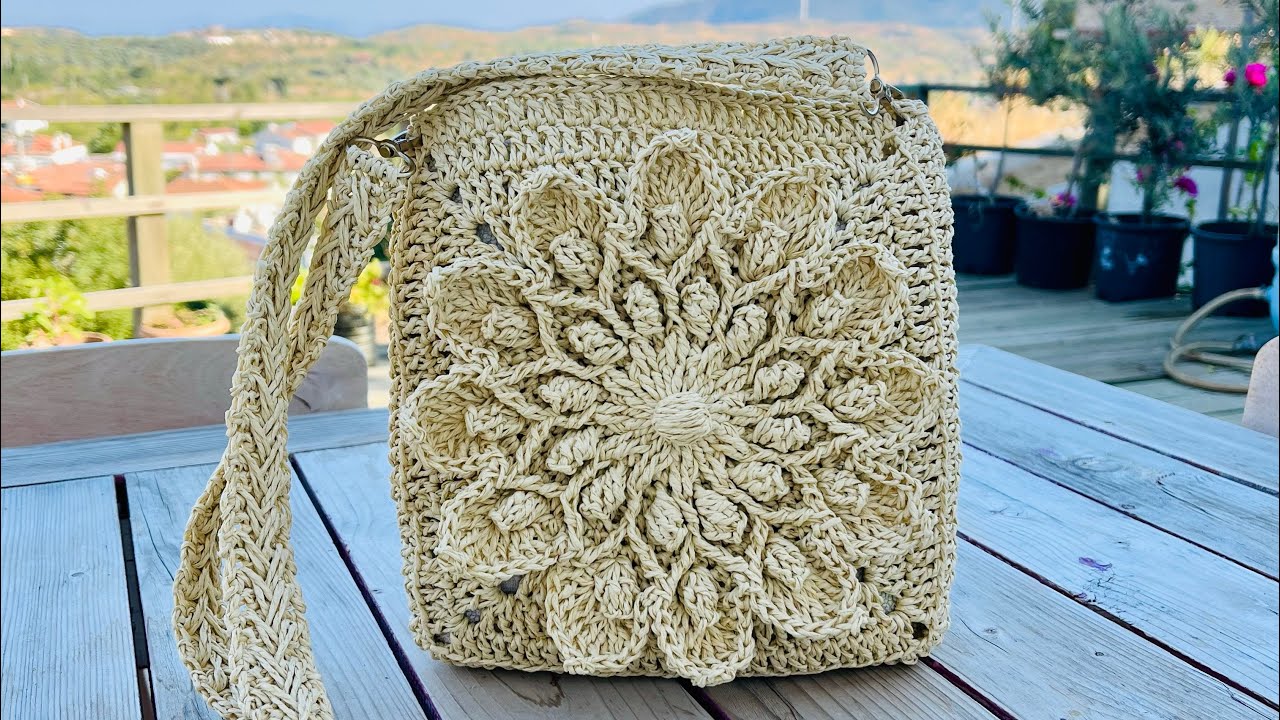 Kağıt İpten Çok Kolay ve Şık Çanta Yapımı | DIY Easy & Stylish Paper Rope Crochet Bag