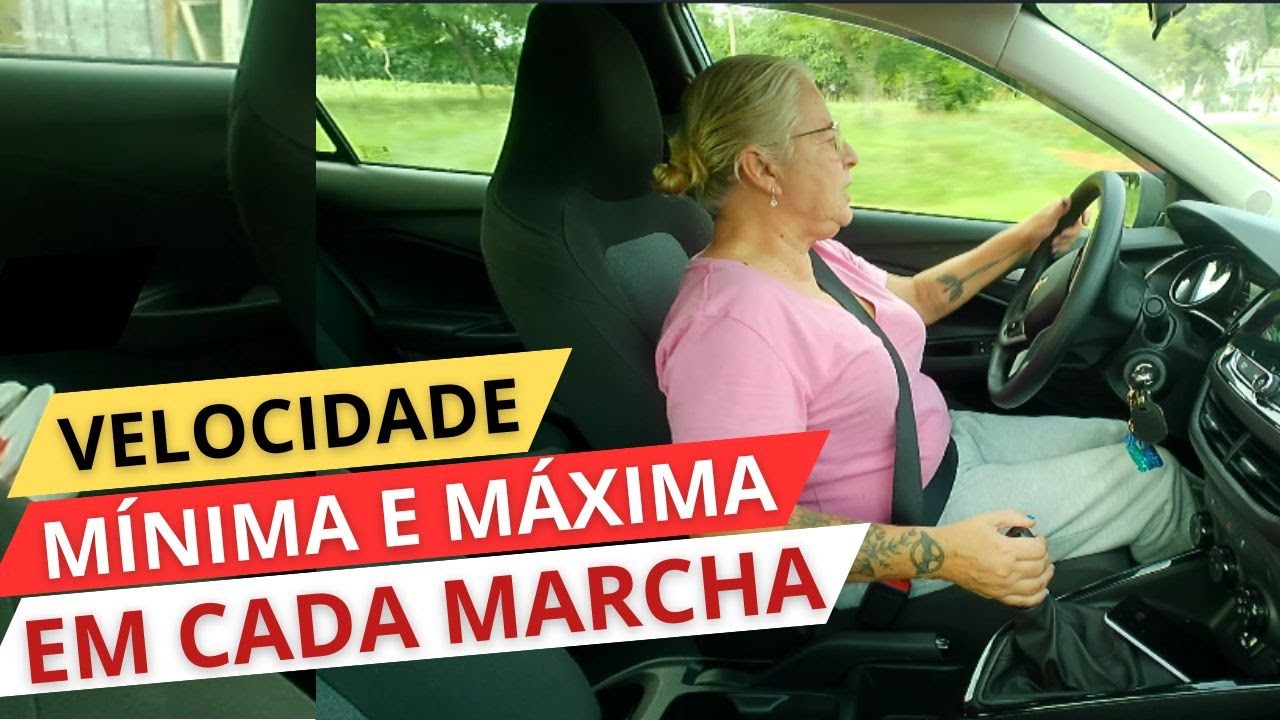 A velocidade MÍNIMA e MÁXIMA dentro de cada MARCHA!