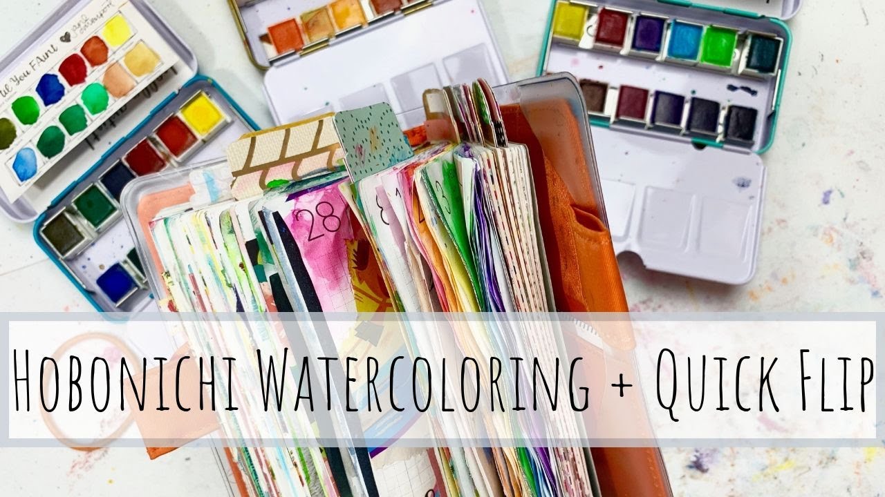 Hobonichi Techo Watercolor Catch Up + Quick Flip | Filling Empty Pages
