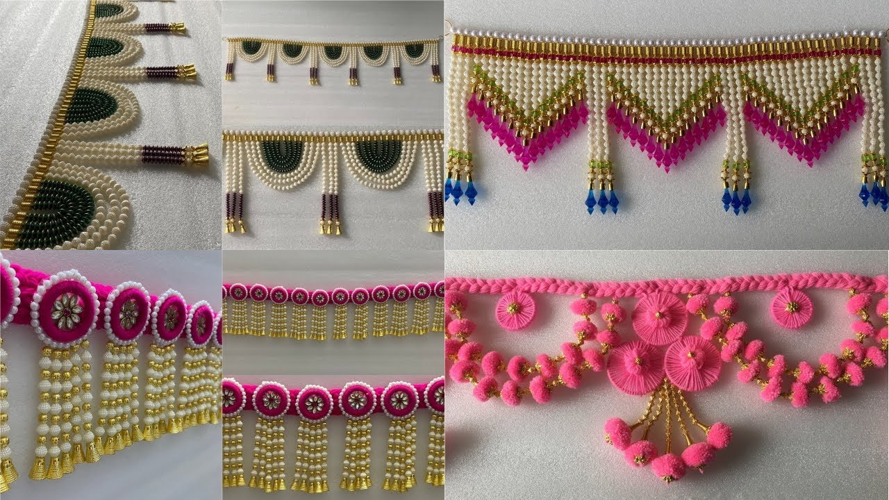 DIY | Woolen Craft Idea | 4 Different Types Of Toran Making At Home | Home Decoration Ideas