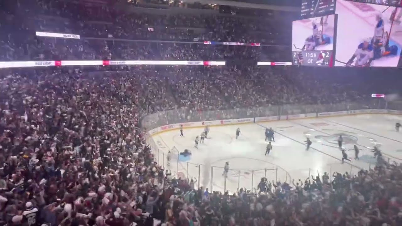 Ball Arena erupts for Avalanche playoff OT goal