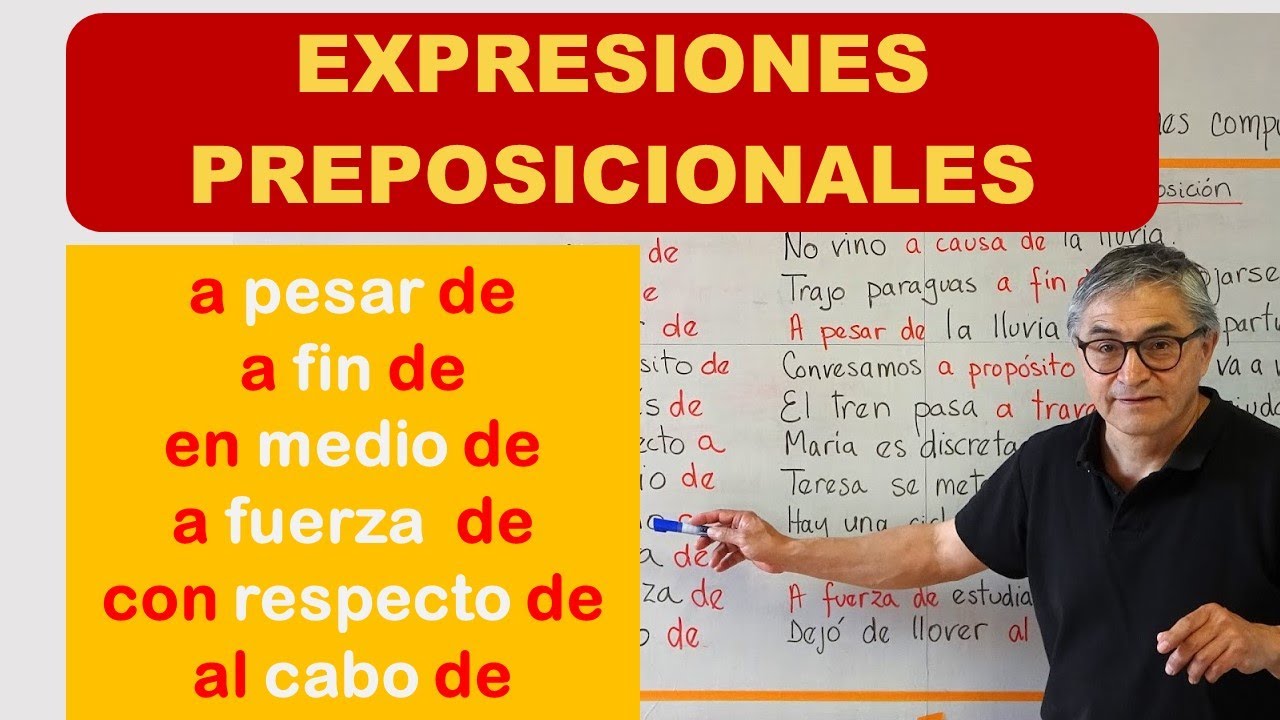 Expresiones preposicionales : preposiciones compuestas