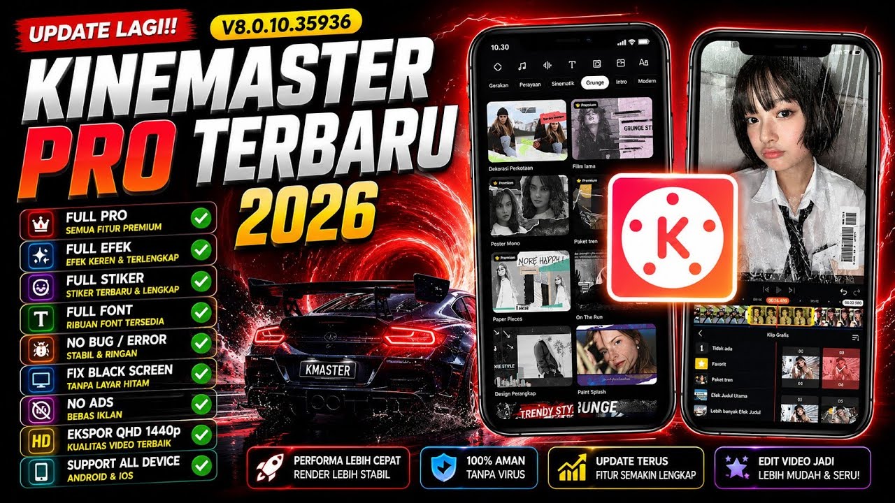 New Update!! Latest Kinemaster Mod 2026 | Kinemaster Editing | Trending Graphic Clip Effects Pack