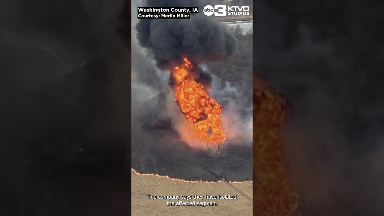 A natural gas liquid caused a pipeline fire in Washington County, IA