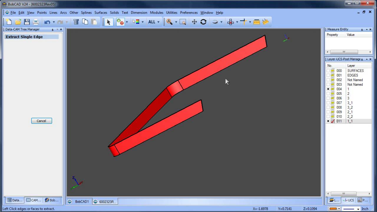 Surface Trim and Extend BobCAD CAM V24 CAD