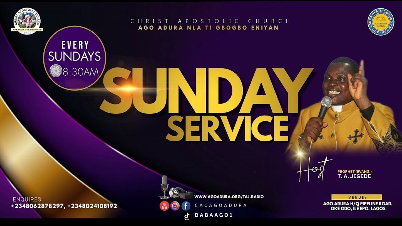 FIRST SUNDAY THANKSGIVING SERVICE || 1 MARCH 2026 || CAC AGO ADURA || PROPHET T.A. JEGEDE