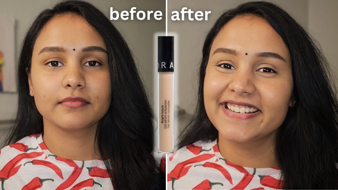 Sephora Bright Future Gel serum Under Eye Concealer on brown skin | Shade 12 - Pecan Pie
