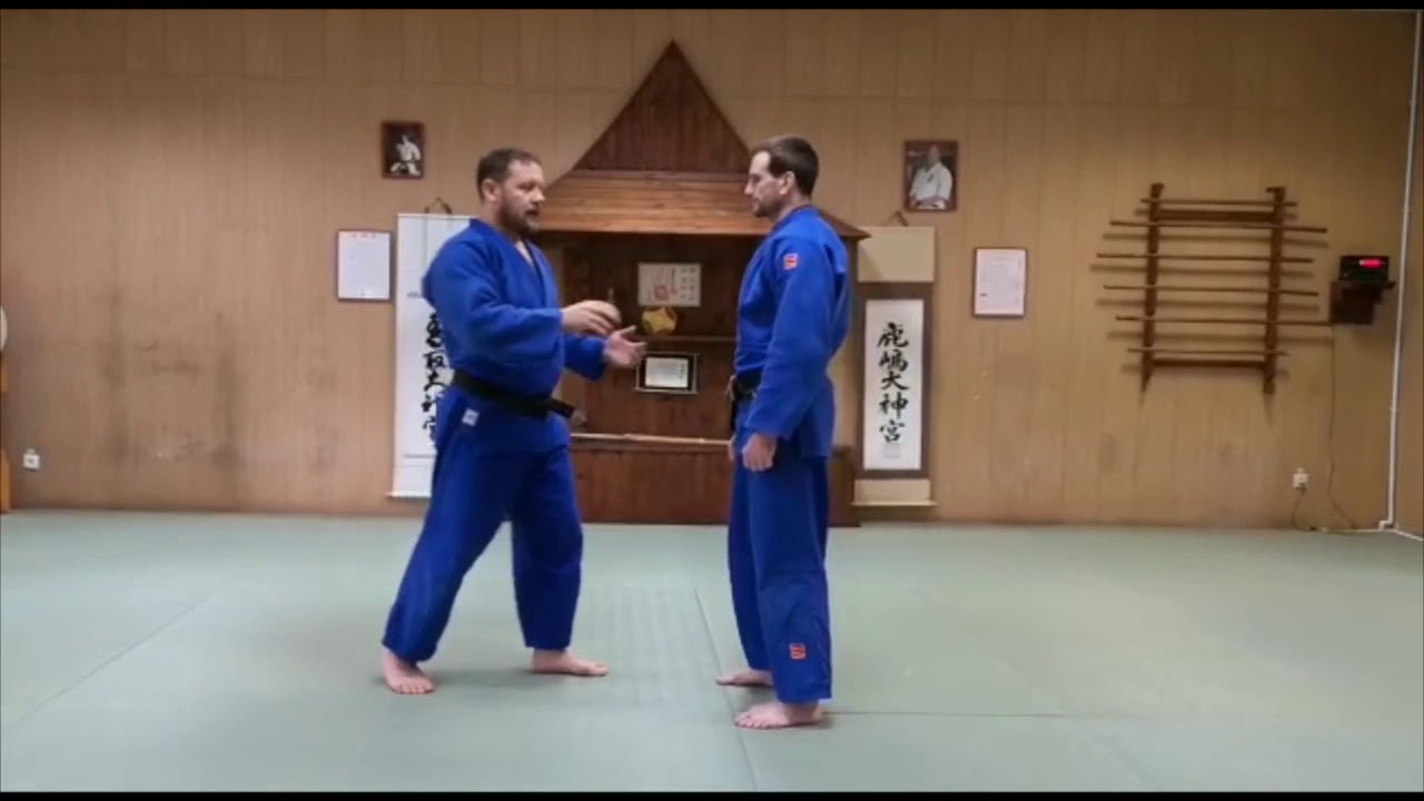 Варианты работы в движении osoto gari & harai goshi. Позиция ai yotsu