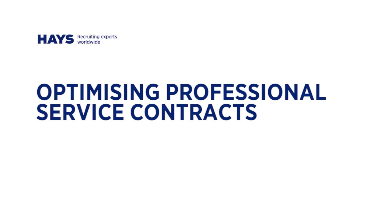 Optimising Professional Service Contracts