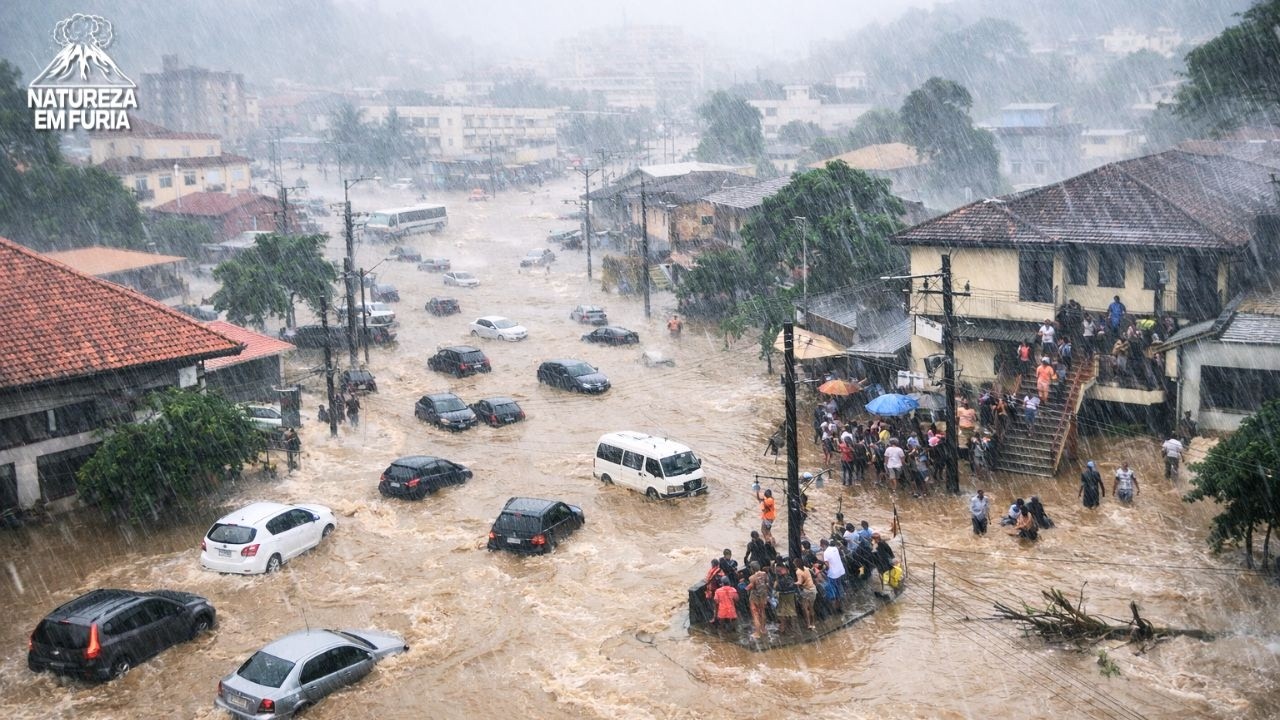 SC em CAOS: Cidades SUBMERSAS em 1h de Chuvas Intensas!