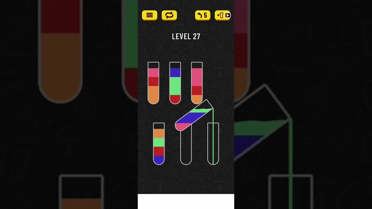 2022! Water Sort Level 27 Walkthrough Solution Android/iOS
