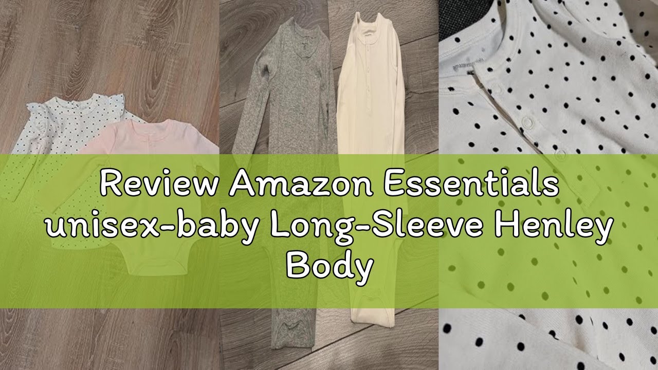 Review Amazon Essentials unisex-baby Long-Sleeve Henley Bodysuits