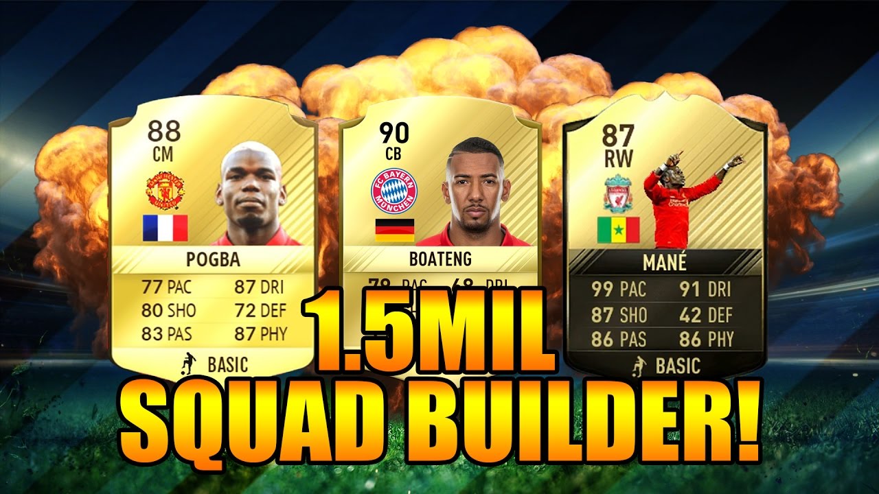 FIFA 17 UNSTOPPABLE 1.5 MILLION COIN FUT CHAMPIONS HYBRID SQUAD BUILDER! (SWEATY AND OVERPOWERED)