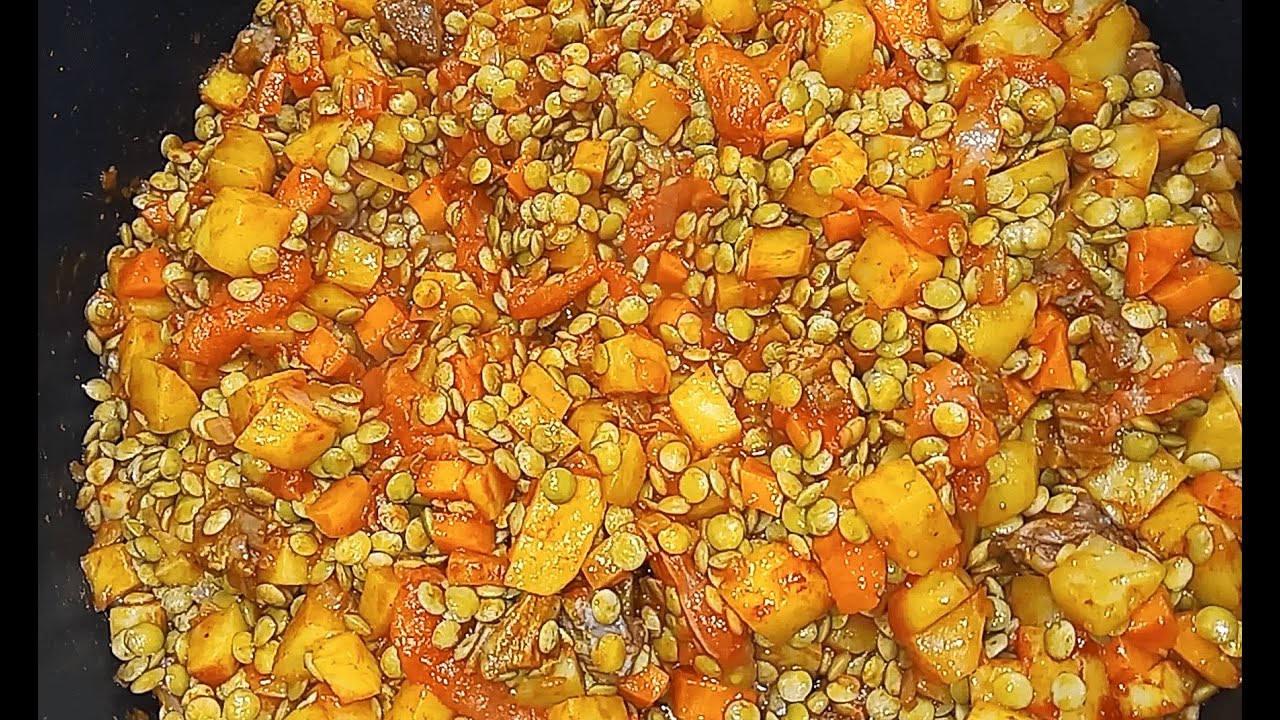 Yaşıl mərcimək şorbası.İftara hazırlıq