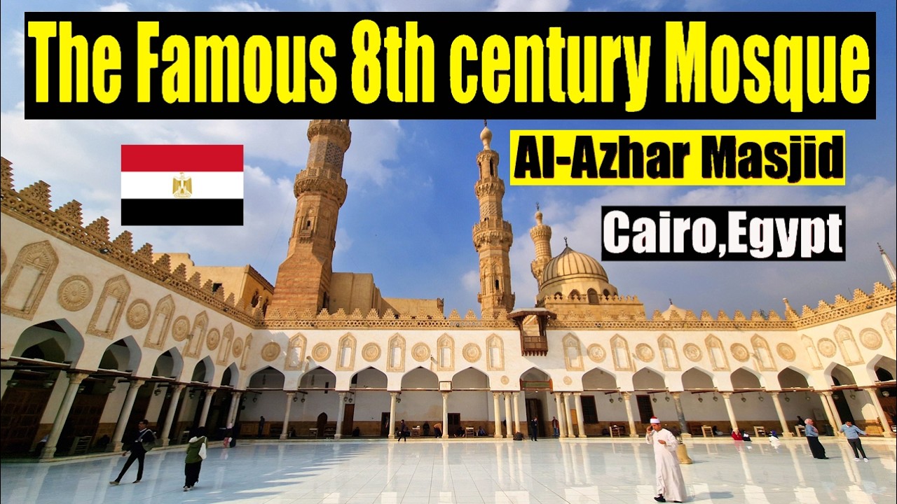 Jummah Prayer at The Historical Al Azhar Masjid Mosque, Cairo, Egypt 🇪🇬