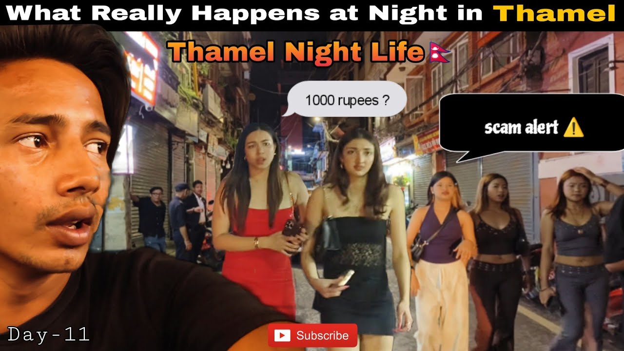 Thamel Nightlife EXPOSED! Scams, Secrets & Shocking Truths | Hitchhiking vlog nepal 🇳🇵