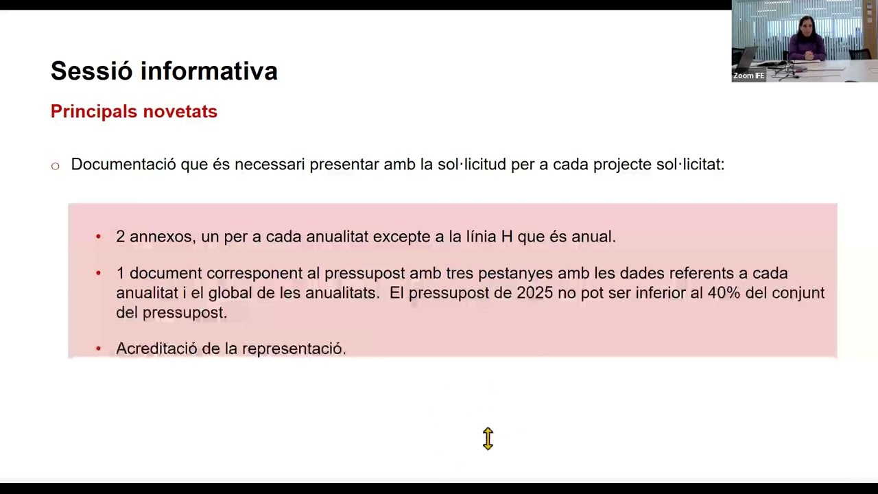 Sessió informativa sobre la convocatòria biennal de subvencions - Departament d'Igualtat i Feminisme